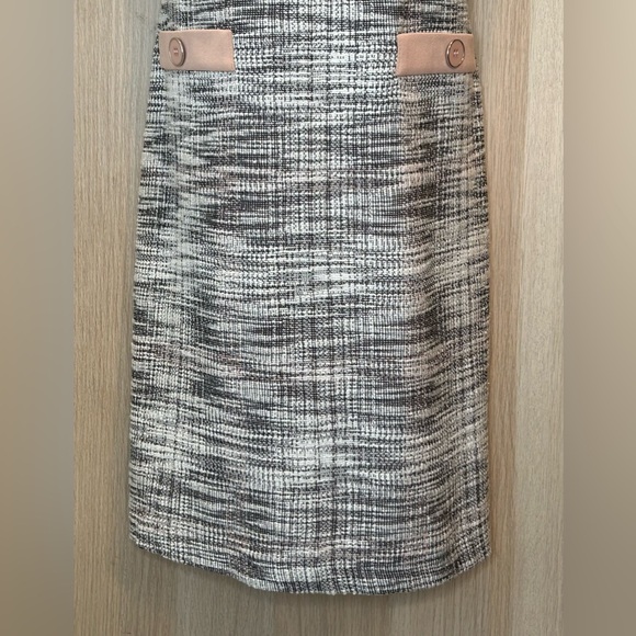 Connected Apparel Nora Tweed Pocket Detail Dress in Cameo Size 8P Light Academia - Picture 5 of 8